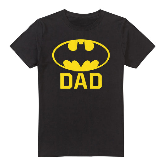 Black - Front - Batman Mens Dad T-Shirt