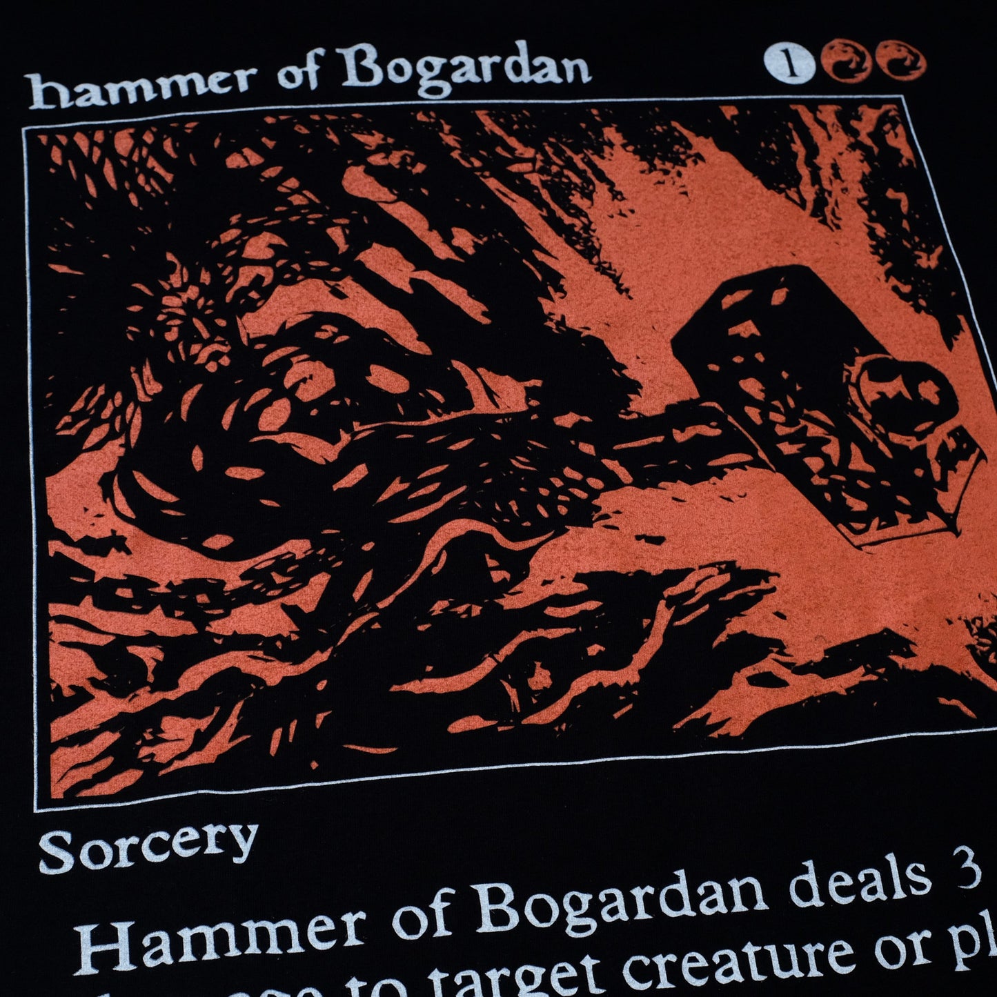 Black - Side - Magic The Gathering Mens Hammer Of Bogarden T-Shirt