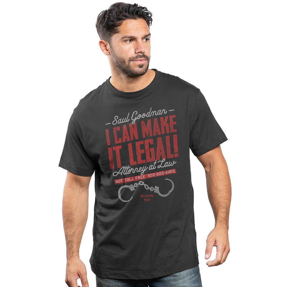 Dark Heather - Side - Breaking Bad Mens Saul Goodman T-Shirt