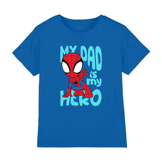 Royal Blue - Front - Spidey And His Amazing Friends Childrens-Kids Spidey Dad T-Shirt