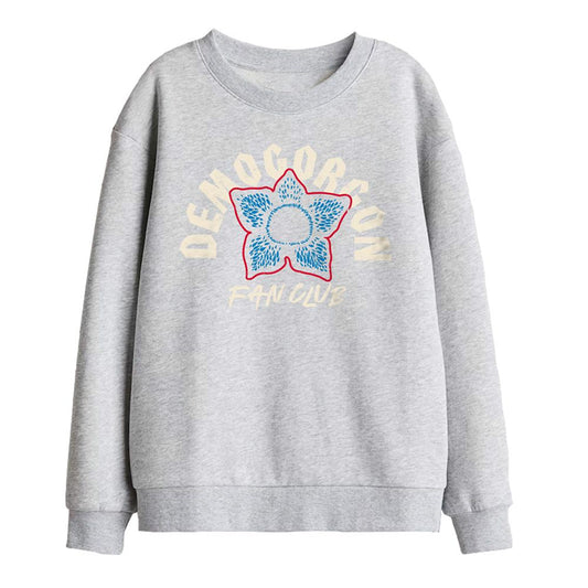 Athletic Heather - Front - Stranger Things Childrens-Kids Demogorgon Fan Club Sweatshirt