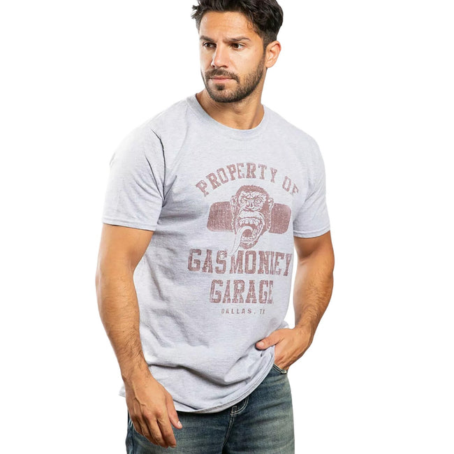Sports Grey - Side - Gas Monkey Garage Mens Property Of Heather T-Shirt