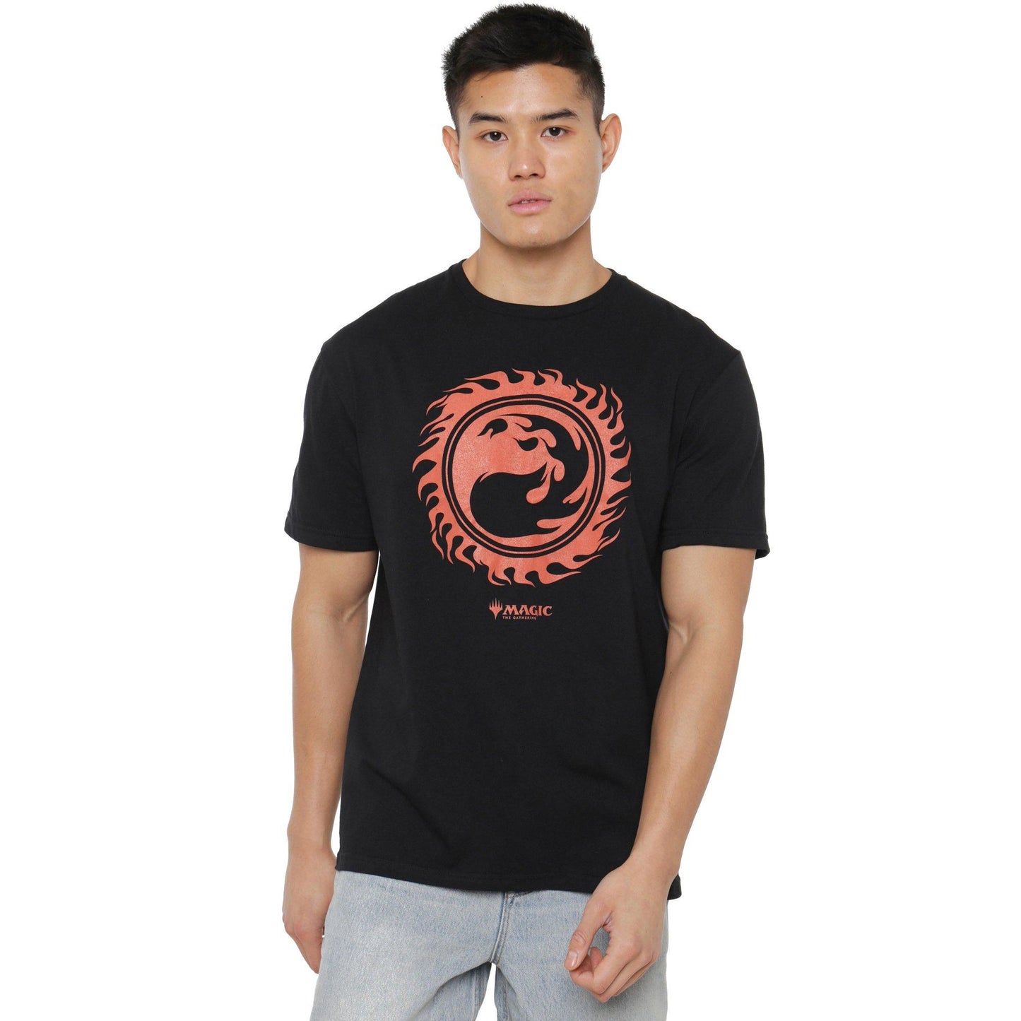 Black - Lifestyle - Magic The Gathering Mens Fire Mana T-Shirt