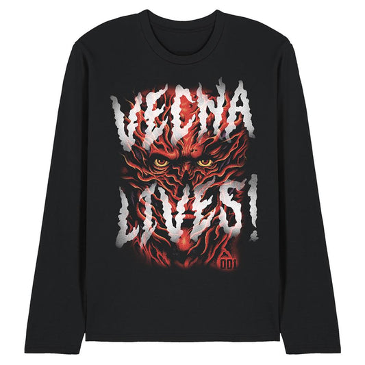 Black - Front - Stranger Things Unisex Adult Vecna Lives Long-Sleeved T-Shirt