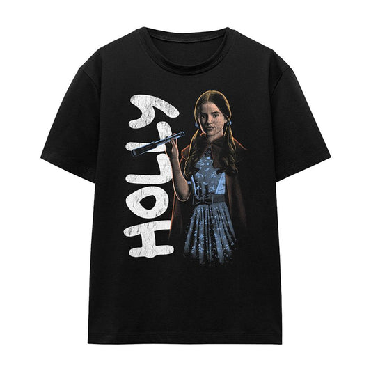 Black - Front - Stranger Things Womens-Ladies Holly Neo Homage T-Shirt