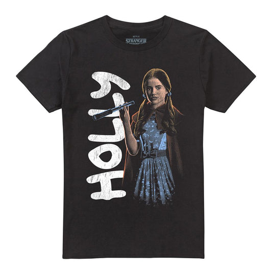 Black - Front - Stranger Things Unisex Adult Holly Neo Homage T-Shirt