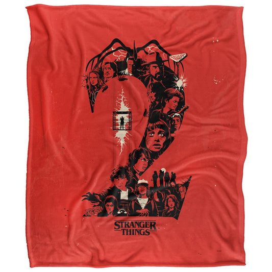 Red-Black - Front - Stranger Things Chapter 2 Silky Poster Supersoft Throw