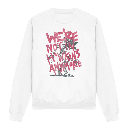 White - Front - Stranger Things Unisex Adult Not In Hawkins Sweatshirt