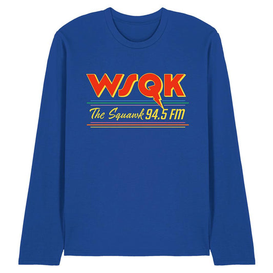 Royal Blue - Front - Stranger Things Unisex Adult Wsqk Squawk Lucas Long-Sleeved T-Shirt