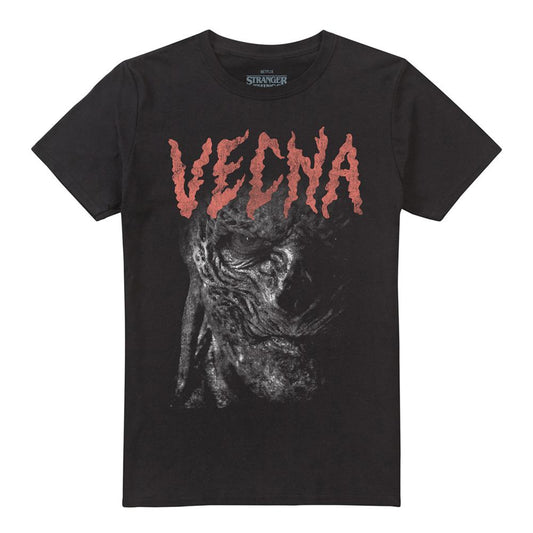 Black - Front - Stranger Things Unisex Adult Vecna Face T-Shirt
