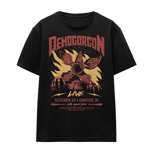 Black - Front - Stranger Things Womens-Ladies Demogorgon T-Shirt