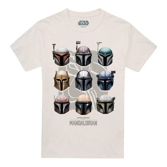 Natural - Front - Star Wars: The Mandalorian Unisex Adult Mando Helmet T-Shirt