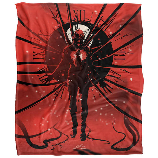 Red-Black - Front - Stranger Things Silky Clock Vecna Supersoft Throw