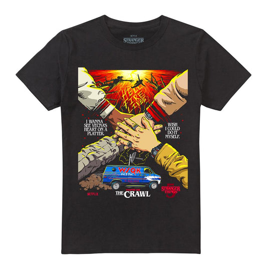 Black - Front - Stranger Things Unisex Adult Butcher Billy Chapter 1 T-Shirt