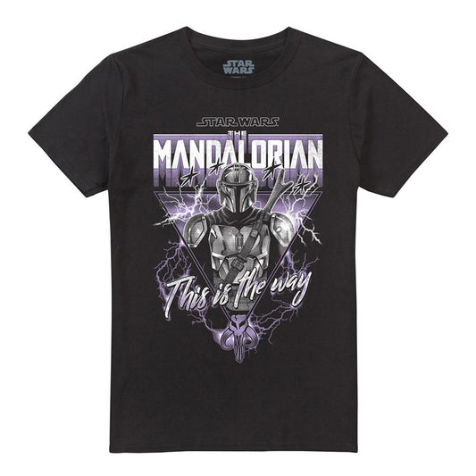 Black - Front - Star Wars: The Mandalorian Unisex Adult This Is The Way Heavy Metal T-Shirt