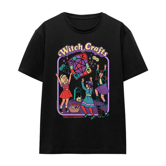 Black - Front - Steven Rhodes Womens-Ladies Witch Crafts T-Shirt