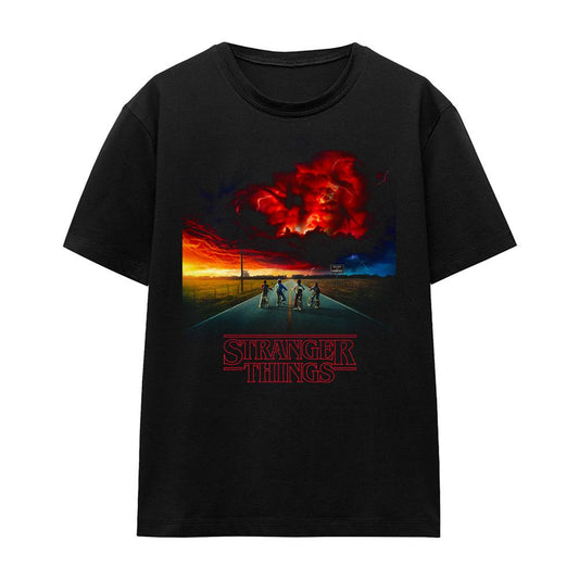 Black - Front - Stranger Things 2 Womens-Ladies Mindflayer Poster T-Shirt