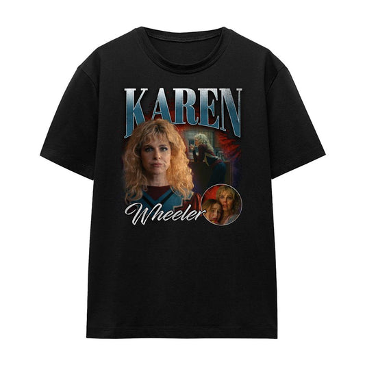 Black - Front - Stranger Things Womens-Ladies Karen Wheeler Homage T-Shirt