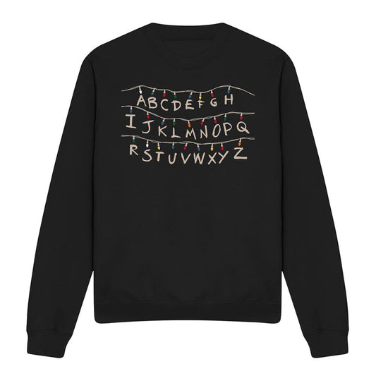 Black - Front - Stranger Things Unisex Adult Lights Sweatshirt