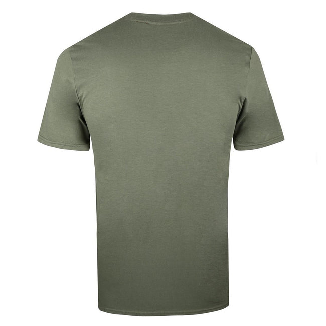 Military Green-Black - Back - Batman Mens Wayne Industries Icon T-Shirt