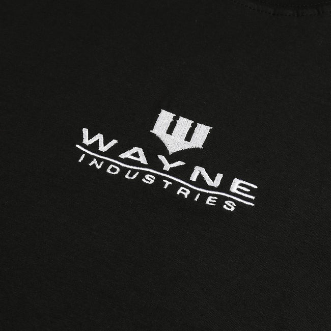 Black-White - Side - Batman Mens Wayne Industries Icon T-Shirt