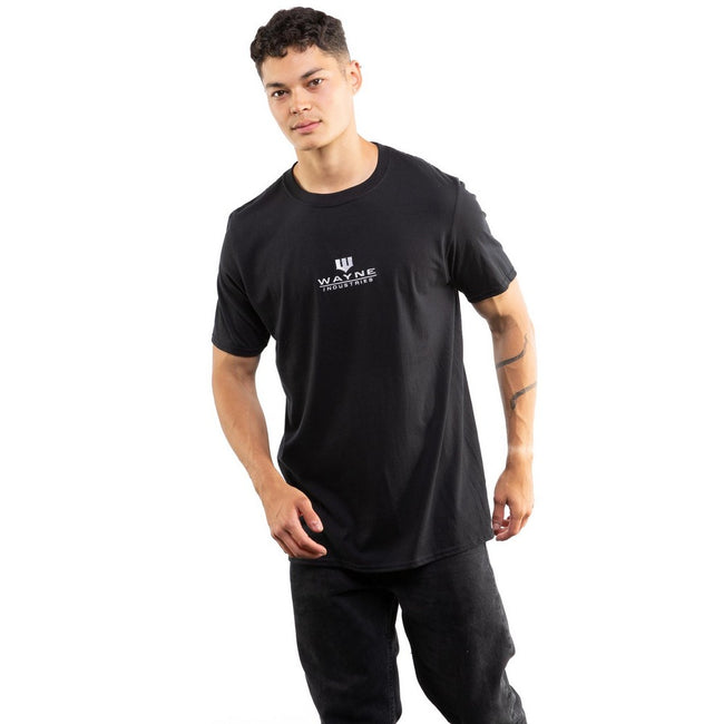 Black-White - Lifestyle - Batman Mens Wayne Industries Icon T-Shirt