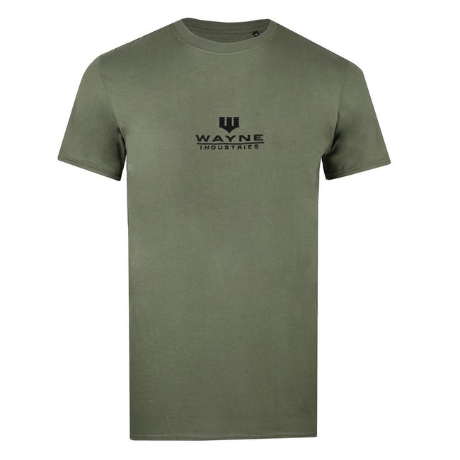 Military Green-Black - Front - Batman Mens Wayne Industries Icon T-Shirt