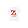 White - Front - Disney Childrens-Kids Mickey Mouse 2nd Birthday T-Shirt