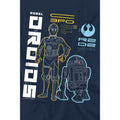 Navy - Side - Star Wars Childrens-Kids Rebel Droids T-Shirt