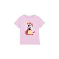 Pink - Front - Snow White And The Seven Dwarfs Childrens-Kids Birthday Princess And Friends T-Shirt
