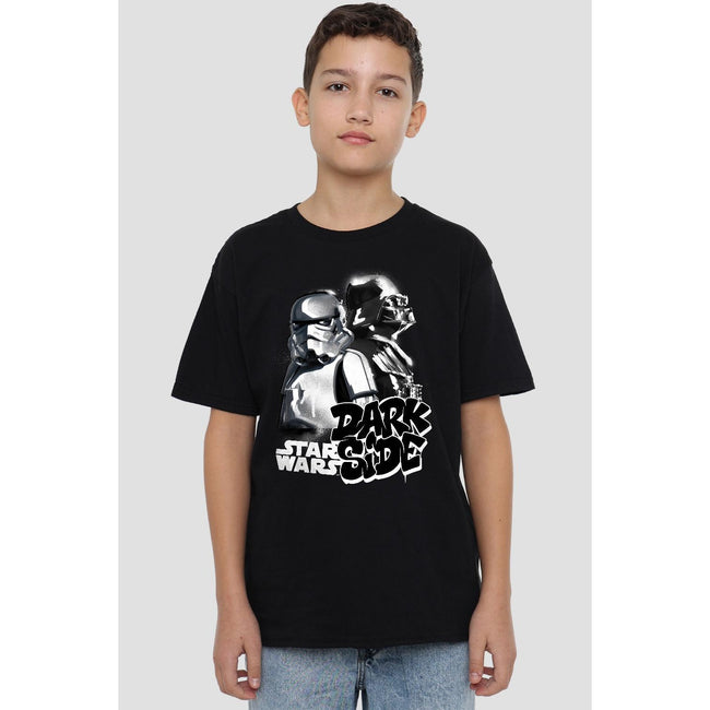 Black - Lifestyle - Star Wars Childrens-Kids Dark Side Duo T-Shirt