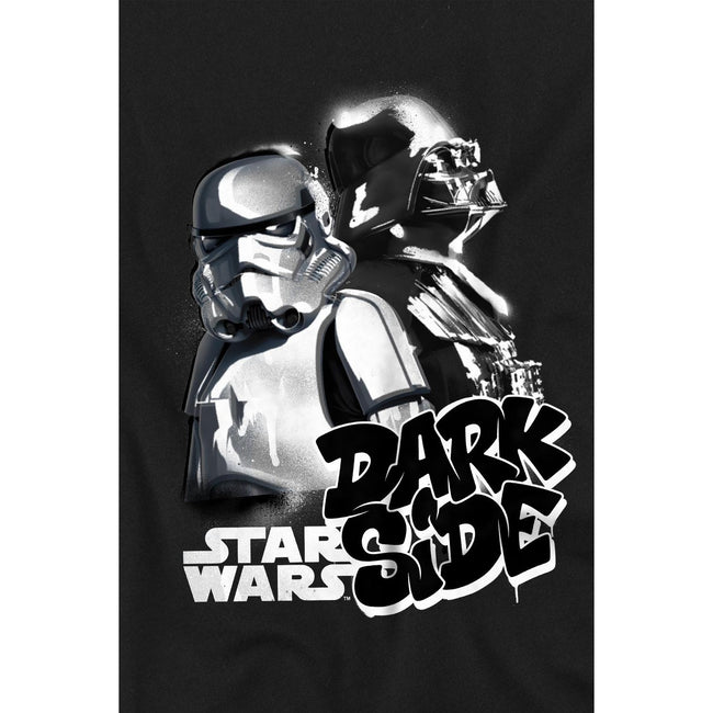 Black - Side - Star Wars Childrens-Kids Dark Side Duo T-Shirt