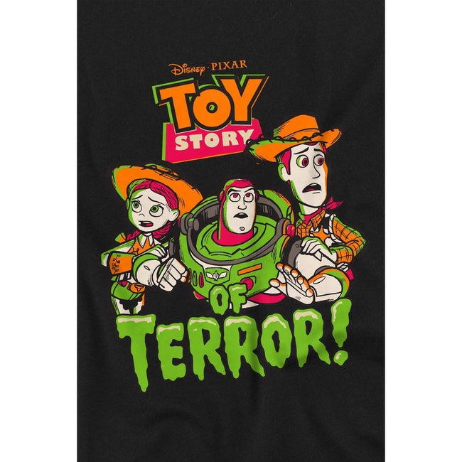 Black - Side - Toy Story Childrens-Kids Group Terror T-Shirt