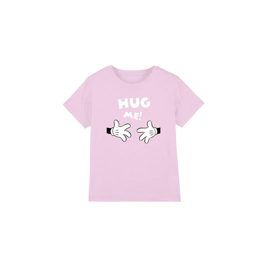 Pink - Front - Disney Childrens-Kids Hug Me Mickey Mouse Valentine`s Day T-Shirt