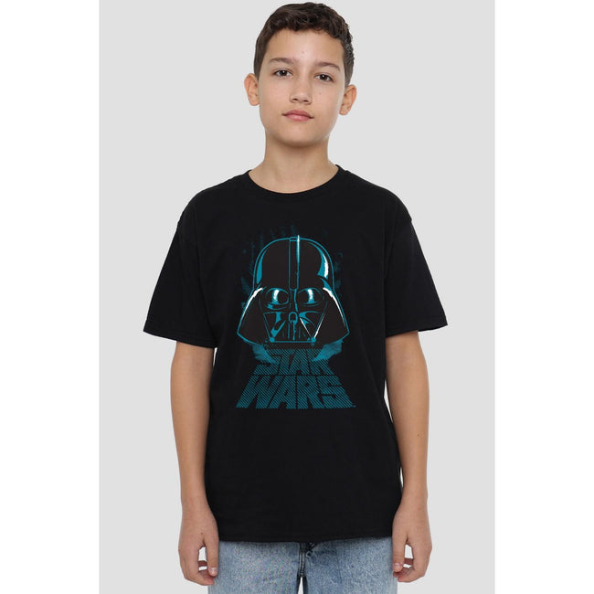 Black - Lifestyle - Star Wars Childrens-Kids Darth Vader Distressed T-Shirt