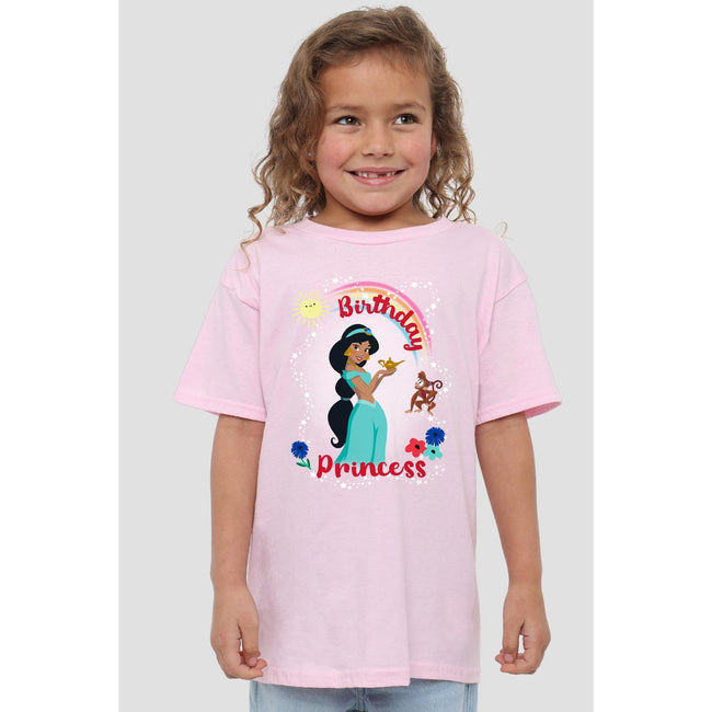 Pink - Lifestyle - Aladdin Childrens-Kids Birthday Princess Jasmine Abu T-Shirt