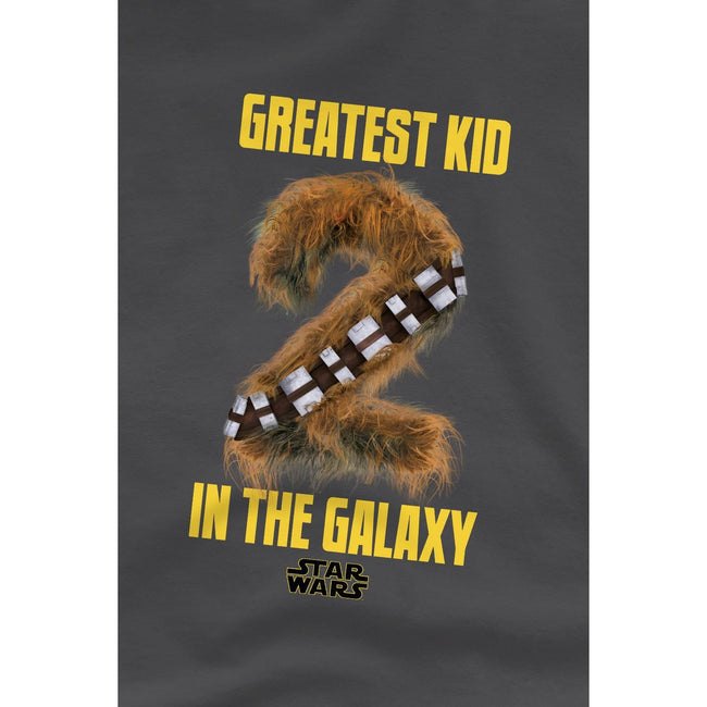 Charcoal - Side - Star Wars Childrens-Kids Greatest Kid Chewbacca T-Shirt