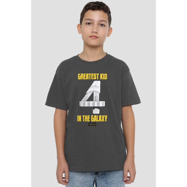 Charcoal - Side - Star Wars Childrens-Kids Greatest Kid Stormtrooper T-Shirt