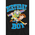 Black - Side - Toy Story Childrens-Kids Birthday Boy Woody & Buzz Lightyear T-Shirt