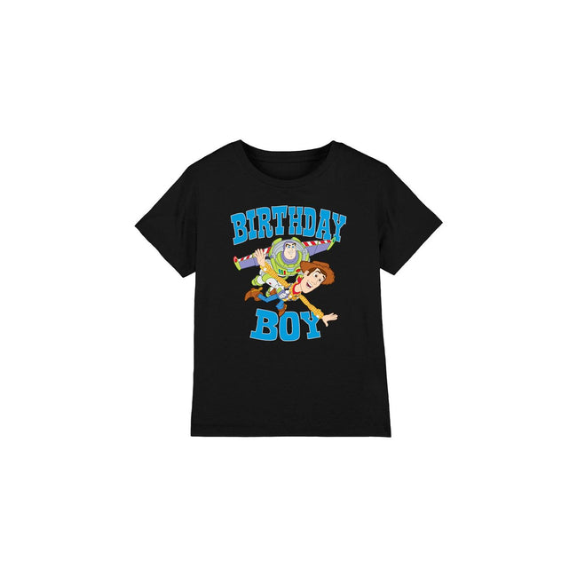 Black - Front - Toy Story Childrens-Kids Birthday Boy Woody & Buzz Lightyear T-Shirt