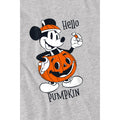Sport Heather - Side - Disney Childrens-Kids Hello Pumpkin Mickey Mouse T-Shirt