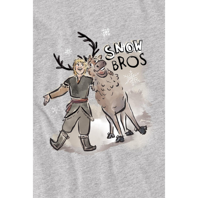 Sport Heather - Side - Frozen Childrens-Kids Snow Bros Kristoff Sven T-Shirt