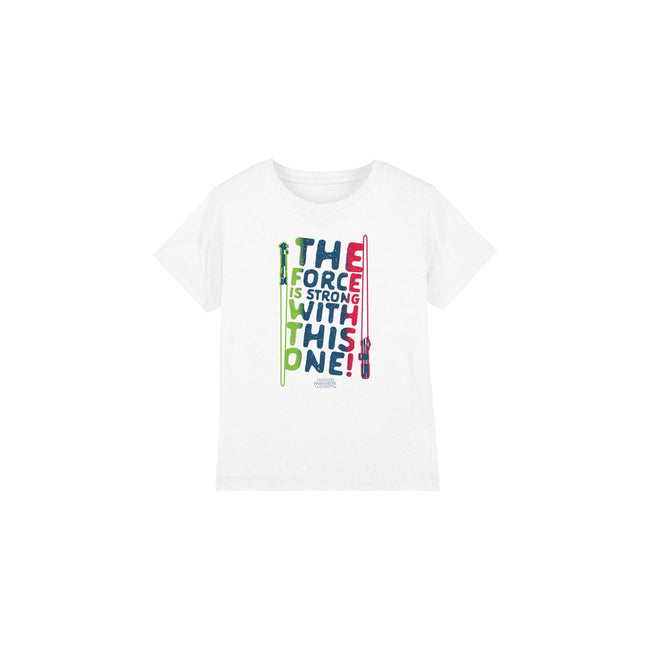 White - Front - Star Wars Childrens-Kids Force Is Strong T-Shirt