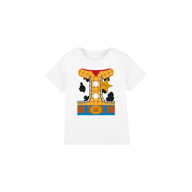 White - Front - Toy Story Childrens-Kids Woody Costume T-Shirt