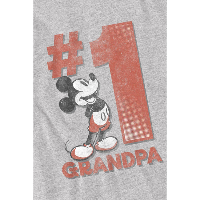 Sport Heather - Lifestyle - Disney Childrens-Kids Number 1 Grandpa Mickey Mouse T-Shirt