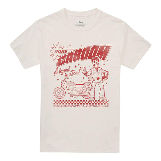 Natural - Front - Toy Story Unisex Adult Duke Caboom Retro T-Shirt