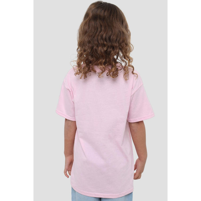 Pink - Back - Disney Princess Childrens-Kids Besties Shine Ariel Rapunzel Tiana T-Shirt