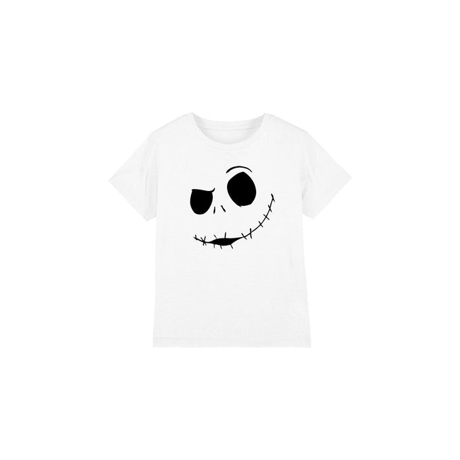 White - Front - The Nightmare Before Christmas Childrens-Kids Jack Face T-Shirt