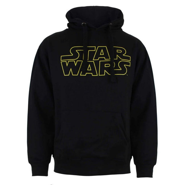 Black - Front - Star Wars Mens Logo Hoodie