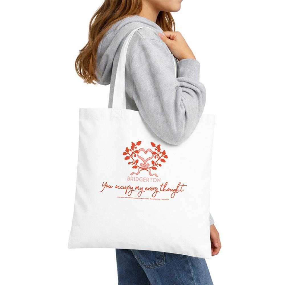 White - Lifestyle - Bridgerton Occupy My Thoughts Reusable Tote Bag